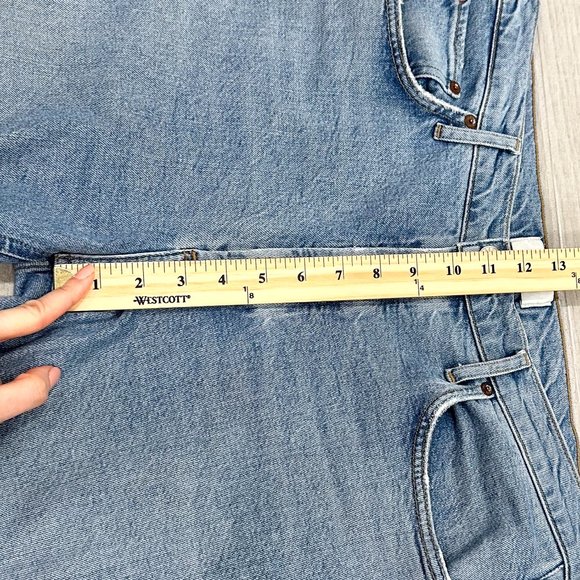 Agolde Riley High Rise Straight Crop Jeans in Shiver Light Wash Denim Size 30 - Picture 11 of 15